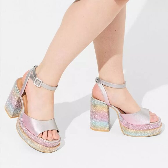 NWT Torrid Pride Double Platform Heel Sandal (WW) - Picture 3 of 6